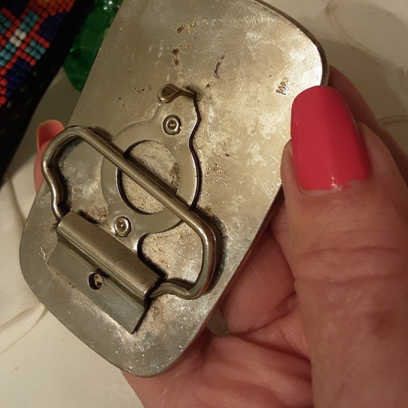 VTG. TE EXPRESS SOLID BRASS RAILROAD BELT BUCKLE - Picture 12 of 16